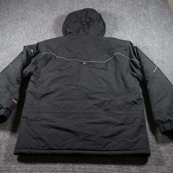 Spyder Ski Jacket Mens M Black Entrant GII Insulated Hooded Reflective Vintage - Picture 3 of 15